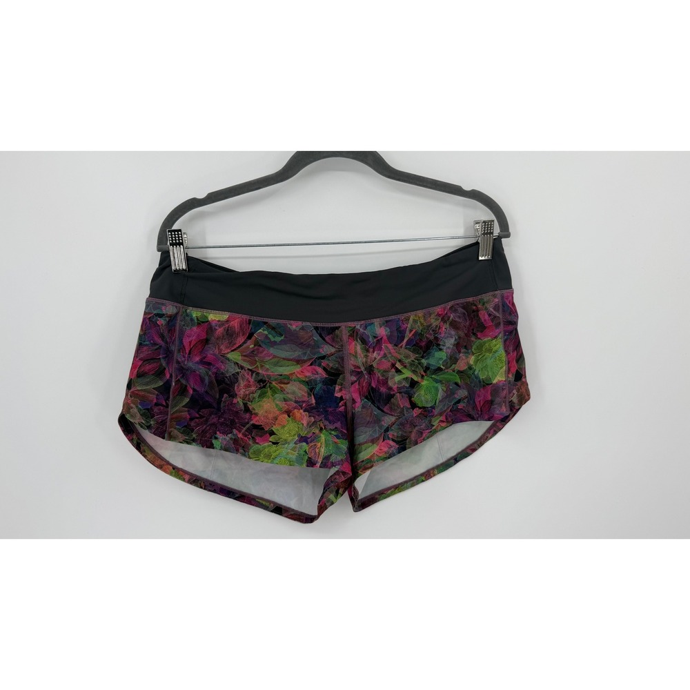 Lululemon Speed Up High-Rise Lined Short 2.5‎ Floral Multi Black Size 10 LW7AVHR